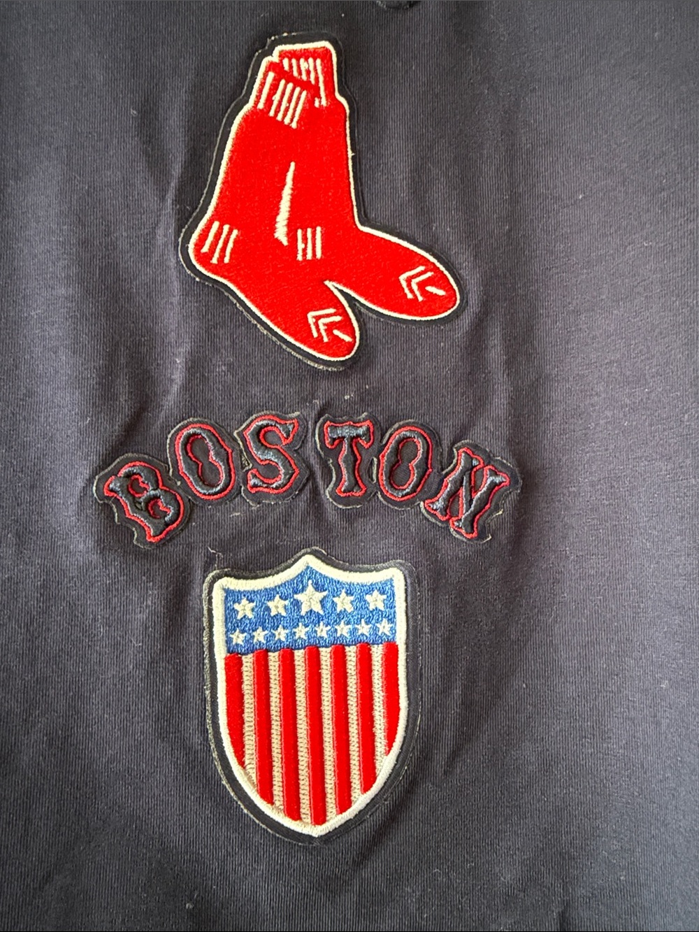 Pro Standard Boston Red Sox Cooperstown Collection Navy Cropped T-Shirt - L - Picture 3 of 8